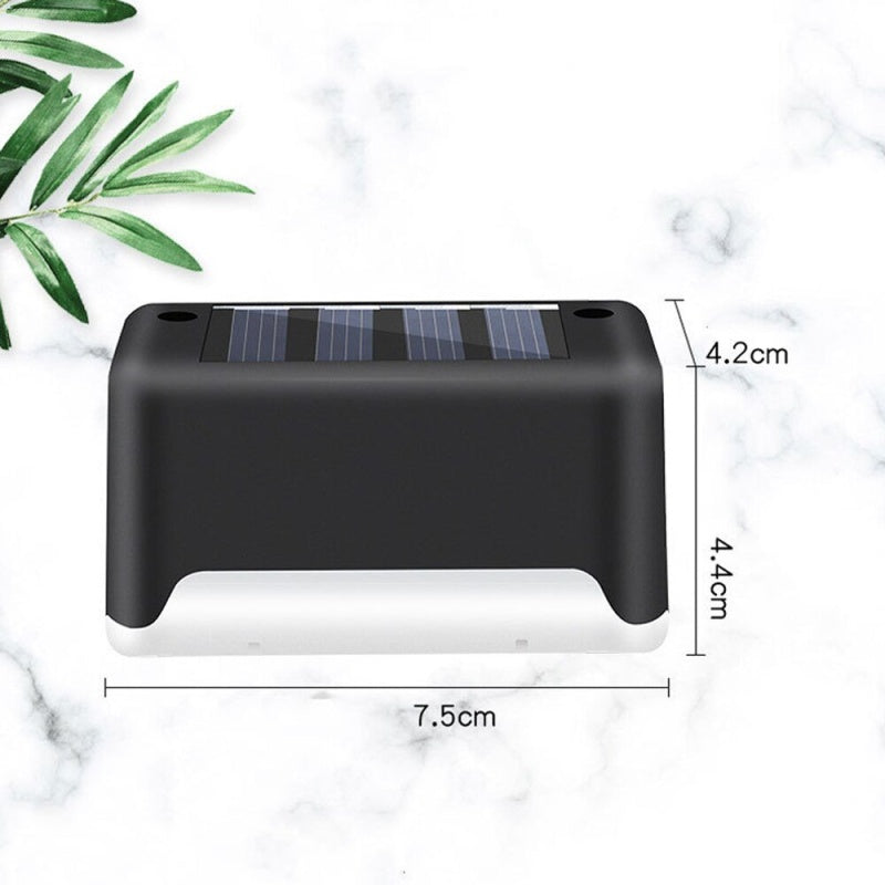 Set 4 lampi solare LED pentru trepte, lumina calda