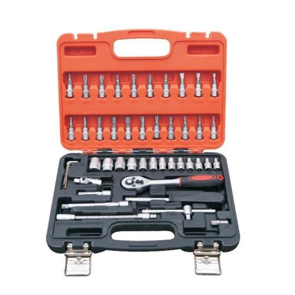 Trusa chei tubulare si biti - 46 piese - Tenq.ro