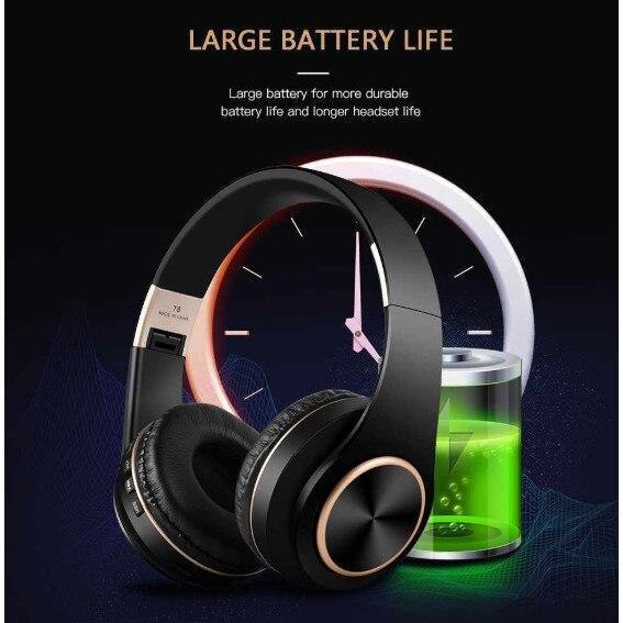 RESIGILAT - Casti Bluetooth Model T8 Over-Ear Stereo cu Microfon Wireless, Suport Card, Bass