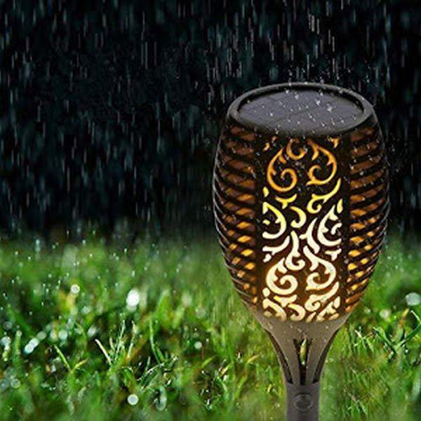 Lampa solara tip torta cu efect flacara - Tenq.ro