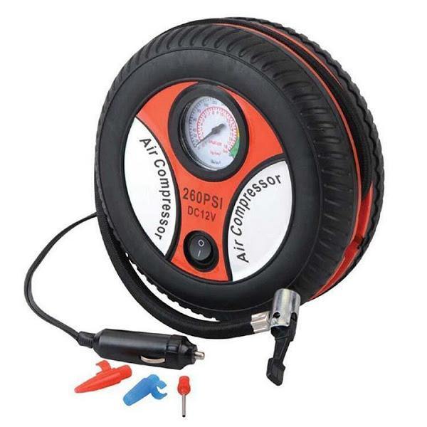 Compresor auto in forma de anvelopa cu 3 capete pentru umflare - Tenq.ro