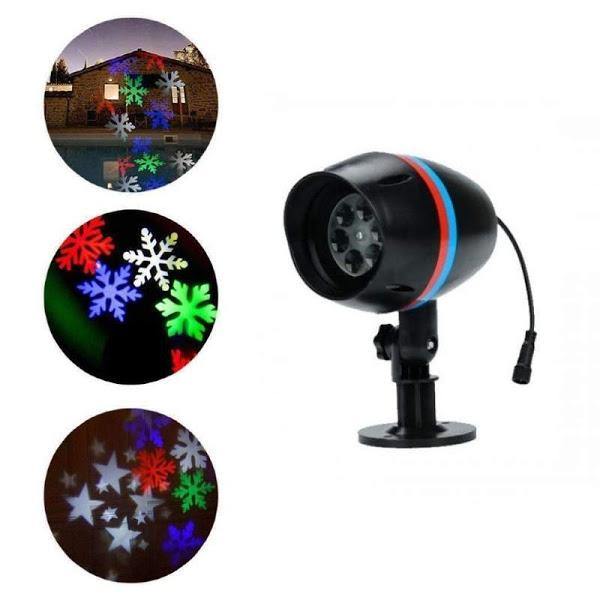 Proiector laser fulgi de zapada colorati cu LED RGB pentru exterior