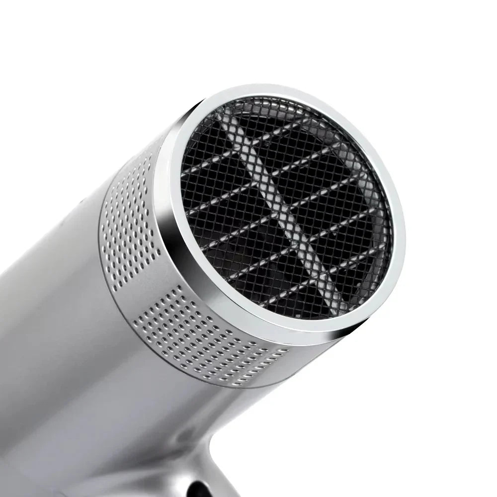 Uscator de par cu ioni negativi, RAF R474, 1600W, 2 viteze, buton de aer rece, 1 cap magnetic inclus, argintiu