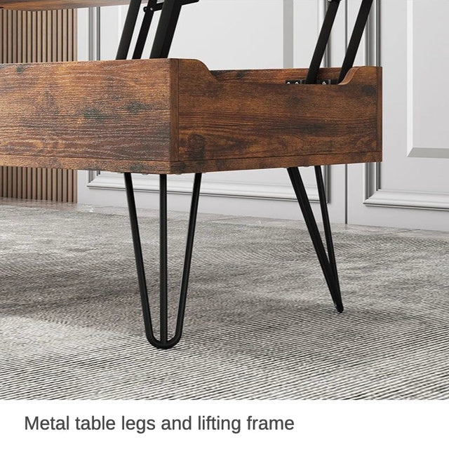 Masa de cafea inteligenta cu blat rabatabil Lift &amp; Lounge, 120x50x55 cm
