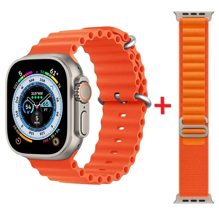 Ceas Smartwatch Z69 Ultra Watch, ecran 2.0&quot;, 2 curele, incarcare wireless