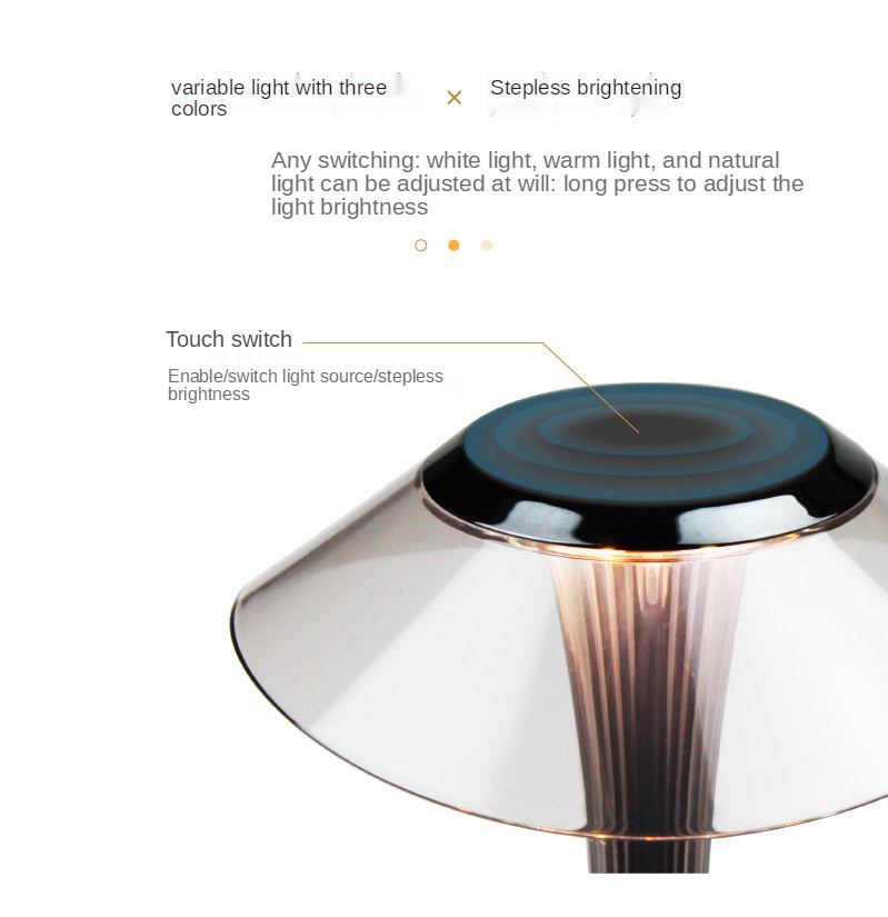Lampa de masa LED cu touch, incarcare USB, 3 temperaturi de culoare cald/rece/neutru