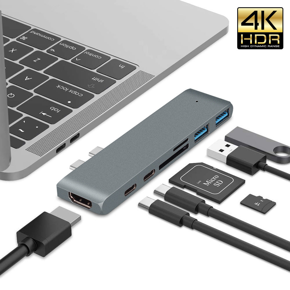 Adaptor HUB 7 in 1 USB-C 3.1 pentru Macbook Pro
