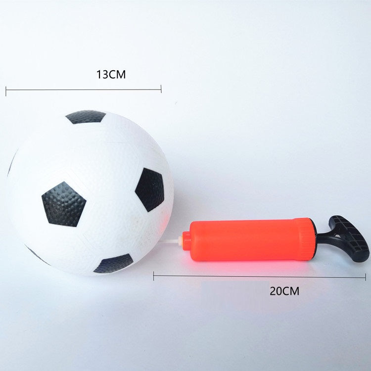 Set 2 porti mini de fotbal cu pompa de umflat si minge de fotbal