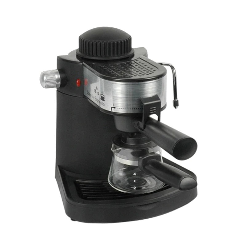 Espressor cafea Hausberg HB-3715, 650 W, 3.5 Bar, 4 cesti, Negru