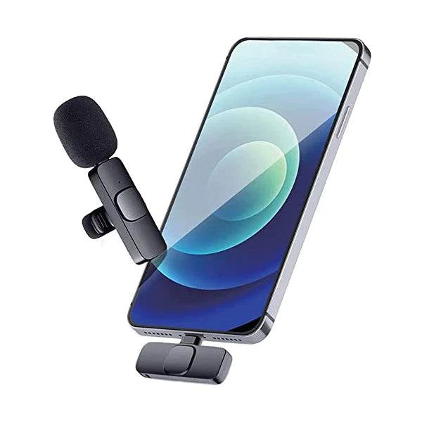 Microfon wireless K8 tip lavaliera, conector USB tip C/iPhone