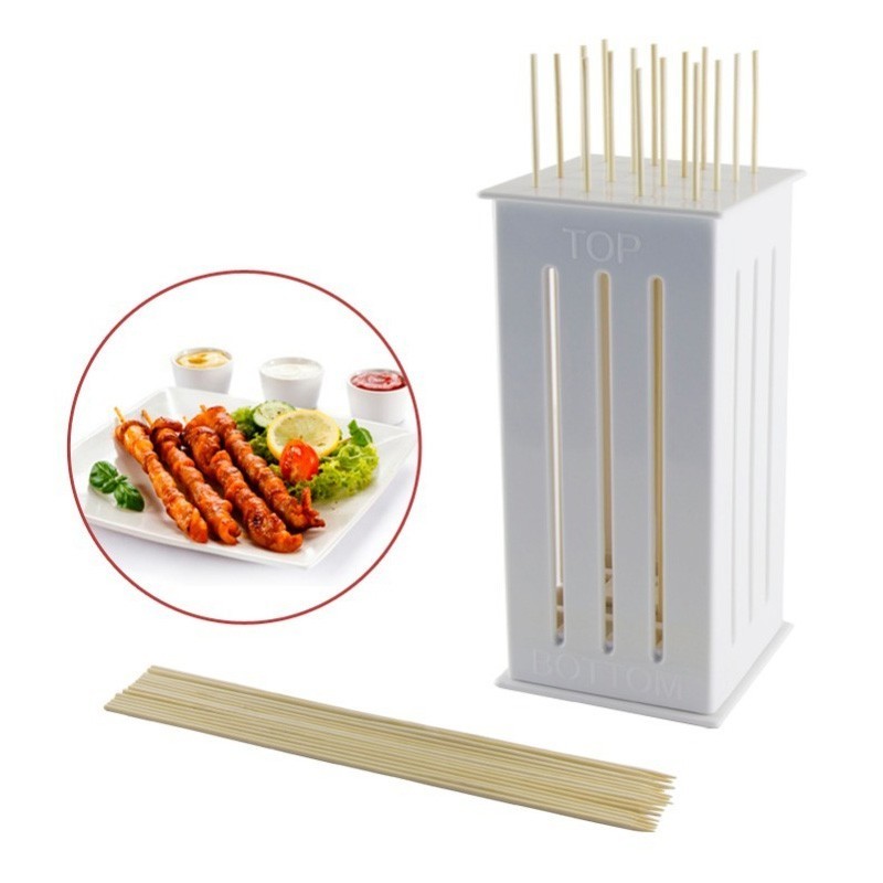 Dispozitiv pentru preparat frigarui, 32 bete bambus