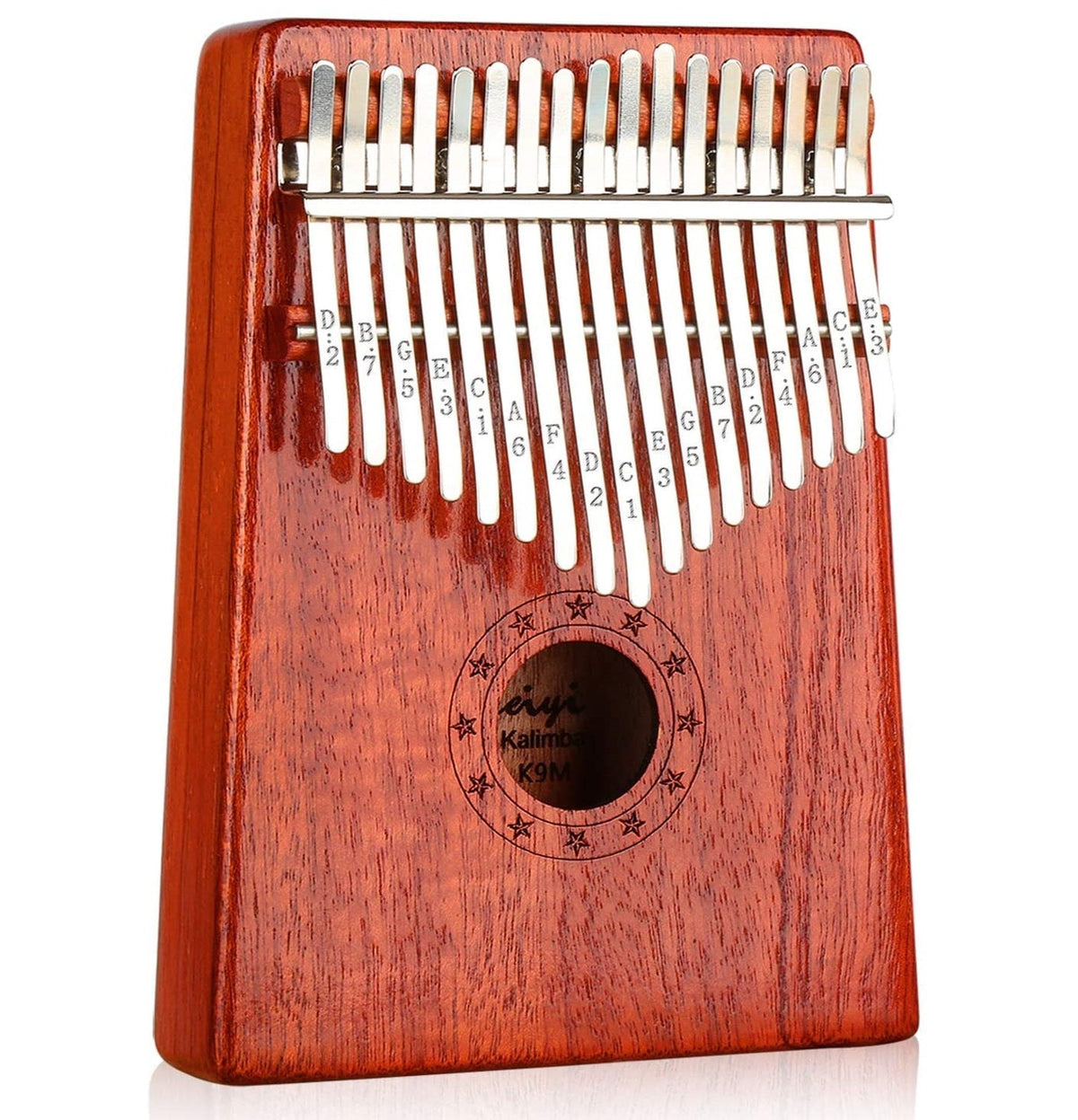 Instrument muzical din lemn cu incinta si 17 note, Kalimba, mini-pian