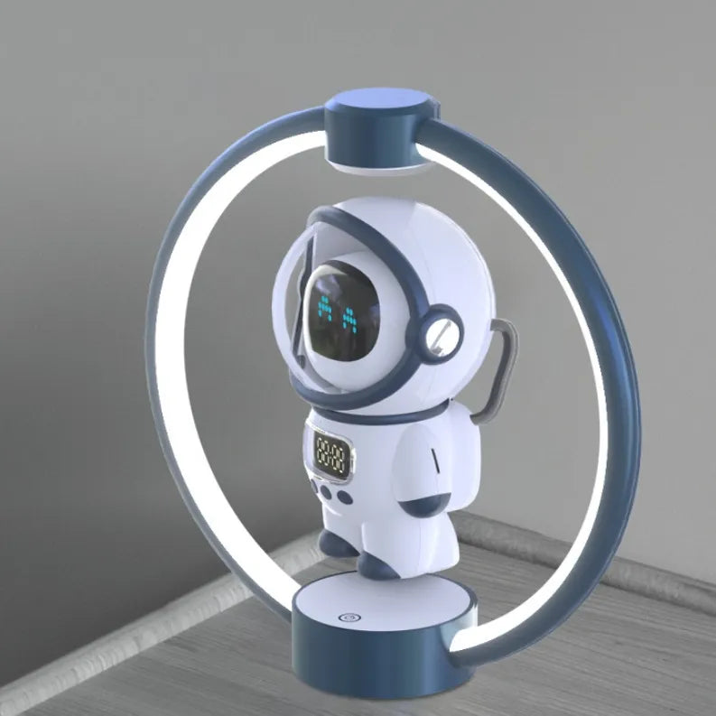 Difuzor in forma de astronaut care leviteaza, Bluetooth, ceas si alarma