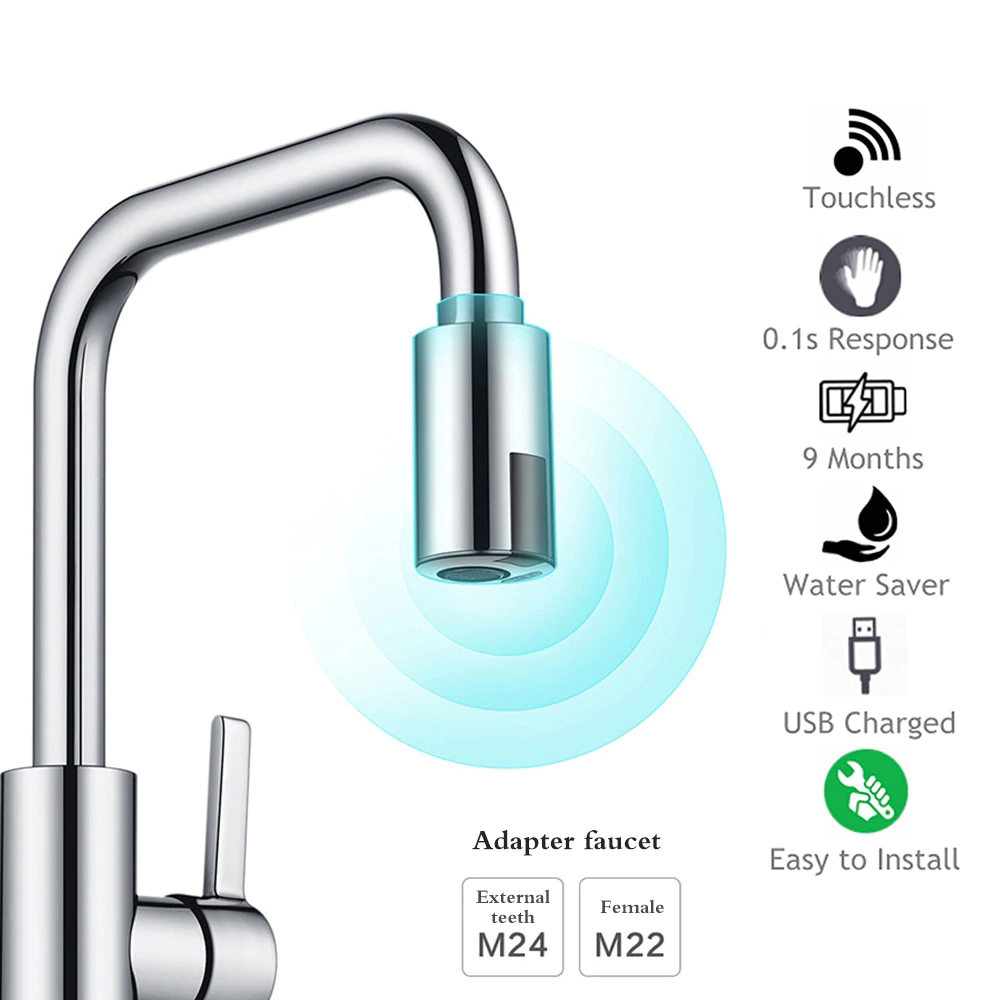 Cap robinet Smart cu senzor de miscare, cromat