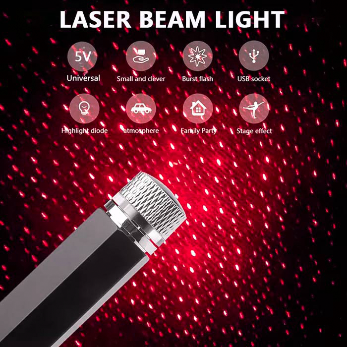 Proiector laser cu cer de noapte USB