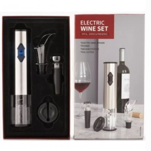 Set accesorii pentru vin cu tirbuson electric, 4 piese,incarcare usb