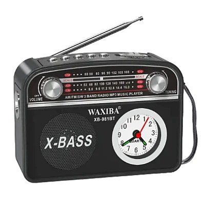 Radio Portabil cu ceas si MP3, XB 981BT
