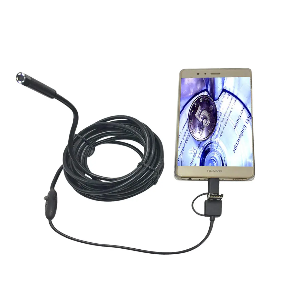 Camera endoscop 3 in 1 pentru Android si Windows, waterproof