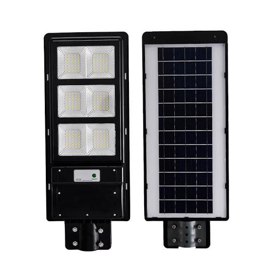 Lampa stradala proiector LED cu Incarcare Solara prin Panou Fotovoltaic + telecomanda