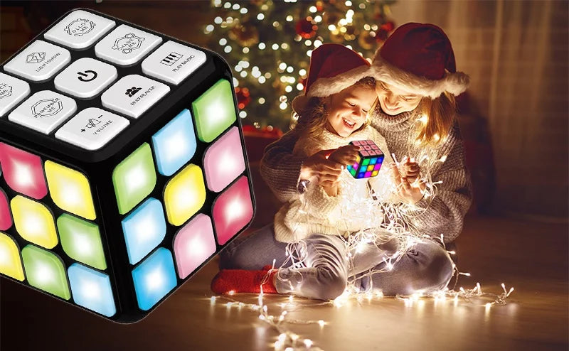 Cub Rubik interactiv, 7 Moduri de Joc, Led-uri Multicolore