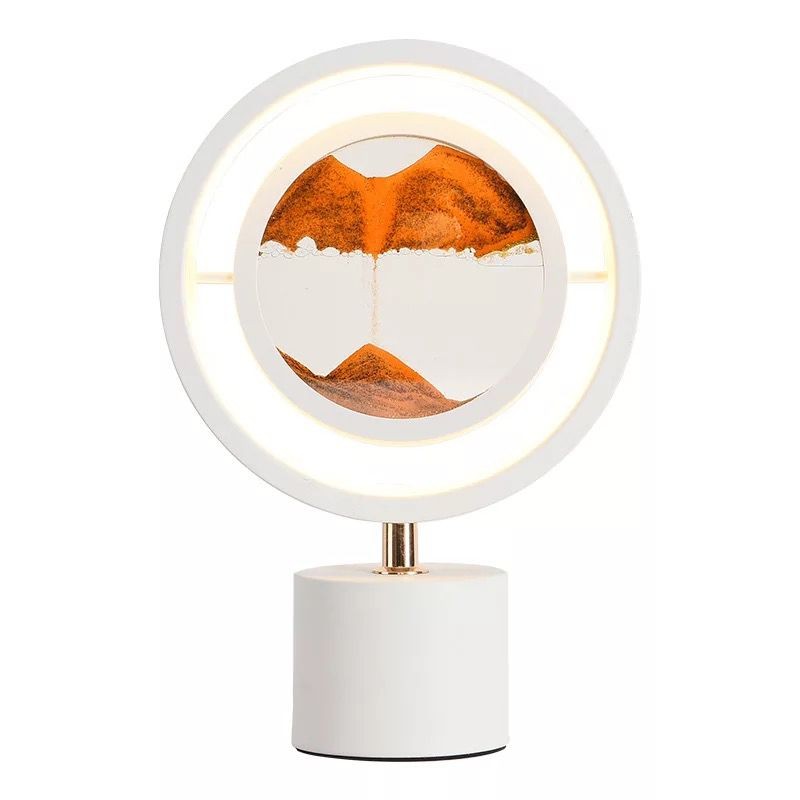 Lampa de masa cu nisip, tip clepsidra 3D, Moving Sand Art 20cmx30cm