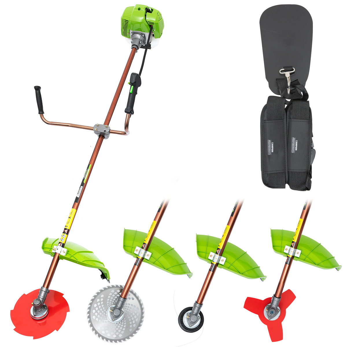 Motocoasa Profesionala GreenGarden GTC 4350, 6 cp, 4 tipuri de taiere