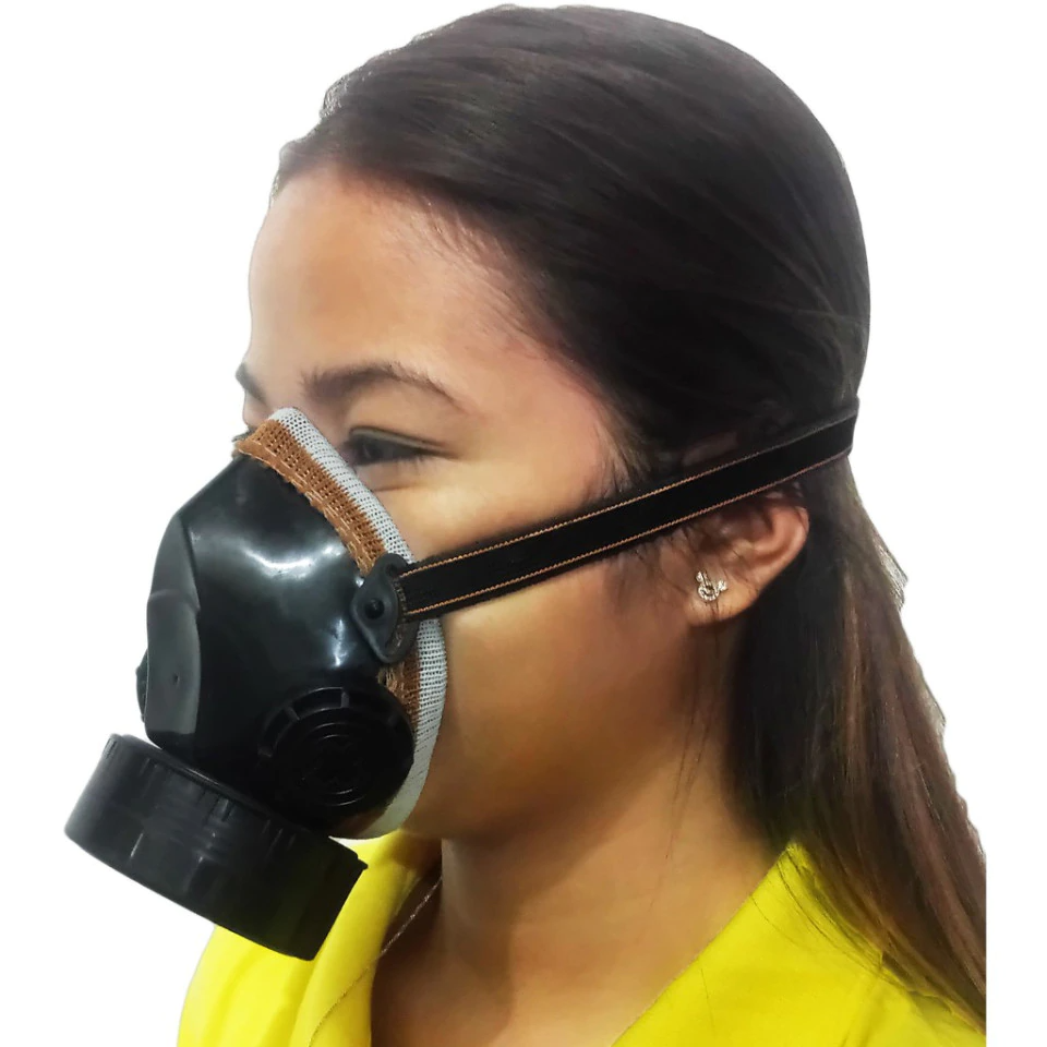 Set masca de protectie cu filtru de carbon activ si ochelari protectie