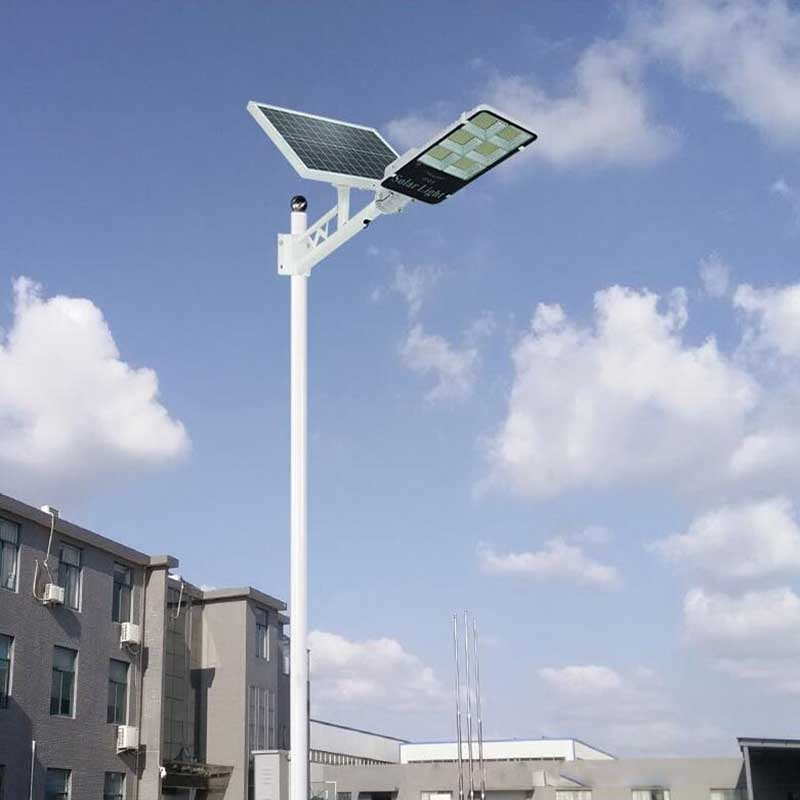 Lampa solara stradala LED SMD, cu panou solar, telecomanda si brat montare