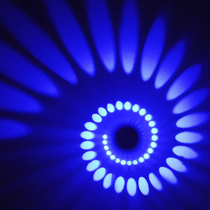 Lampa de perete RGB cu proiectie model spirala, cu telecomanda, 3W