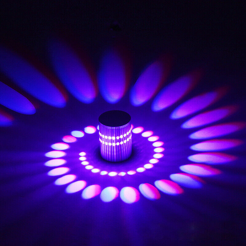 Lampa de perete RGB cu proiectie model spirala, cu telecomanda, 3W