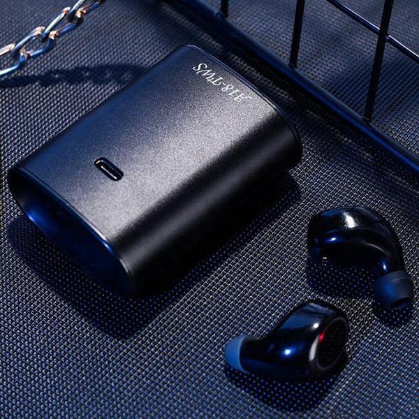 Casti Bluetooth A18 Negre, Stand magnetic de incarcare - Tenq.ro