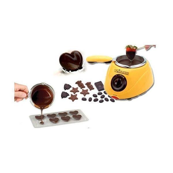 Aparat electric pentru topit ciocolata + Set Fondue - Chocolatiere - Tenq.ro