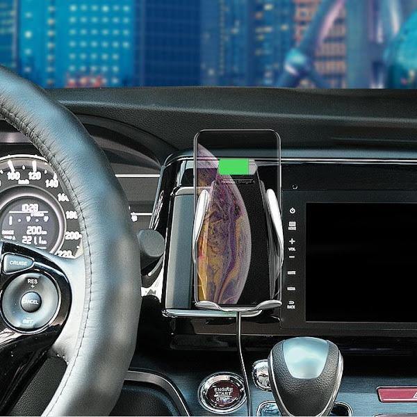 Incarcator auto Wireless cu senzor inteligent si Fast Charger - Tenq.ro