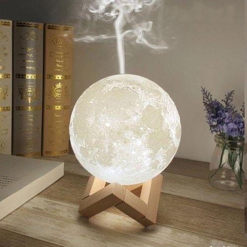 Lampa de veghe cu umidificator, Luna DEKA Moon 3D, 880 ml - Tenq.ro
