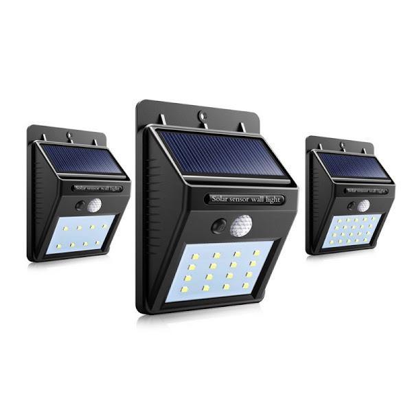 Set 3 x Lampa solara de perete cu senzor miscare 30 LED - Tenq.ro